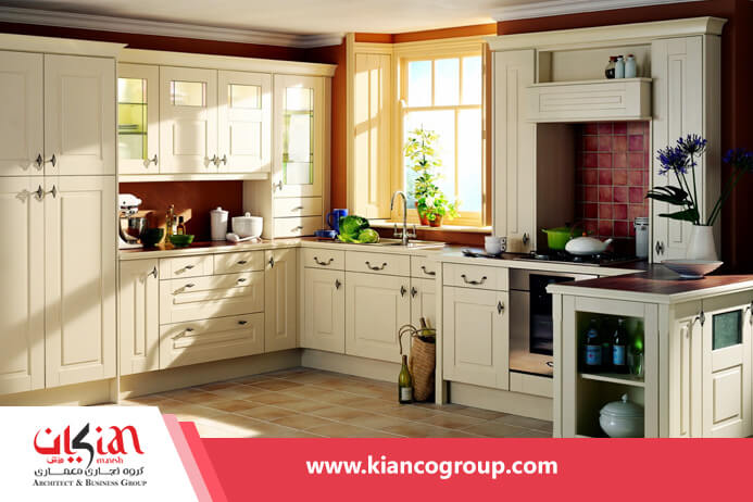 رنگ کابینت مدرن برای آشپزخانه کوچک