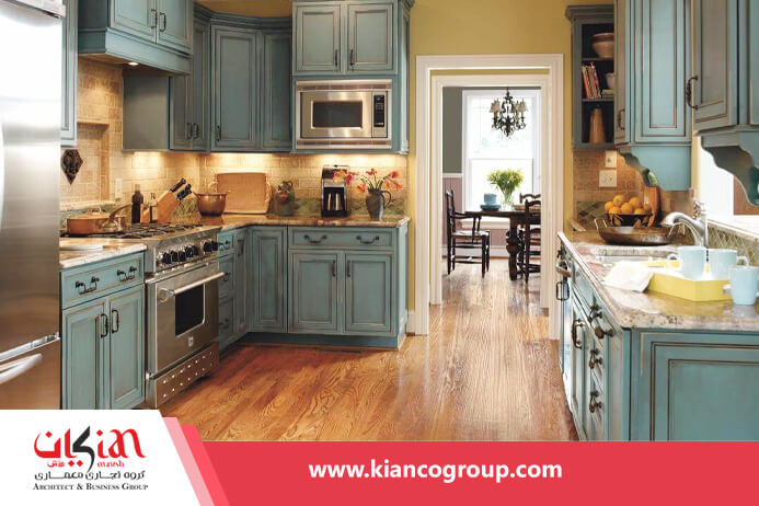 کابینت لاکچری برای آشپزخانه کوچک