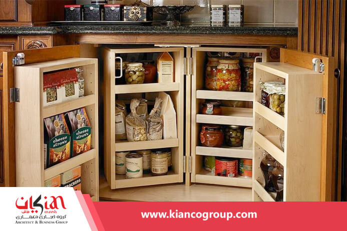 مدل کابینت جا دار برای آشپزخانه کوچک