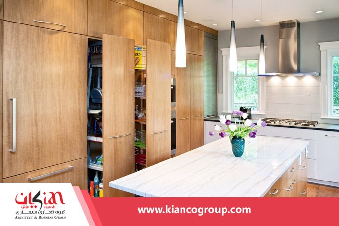 کابینت جادار برای آشپزخانه کوچک